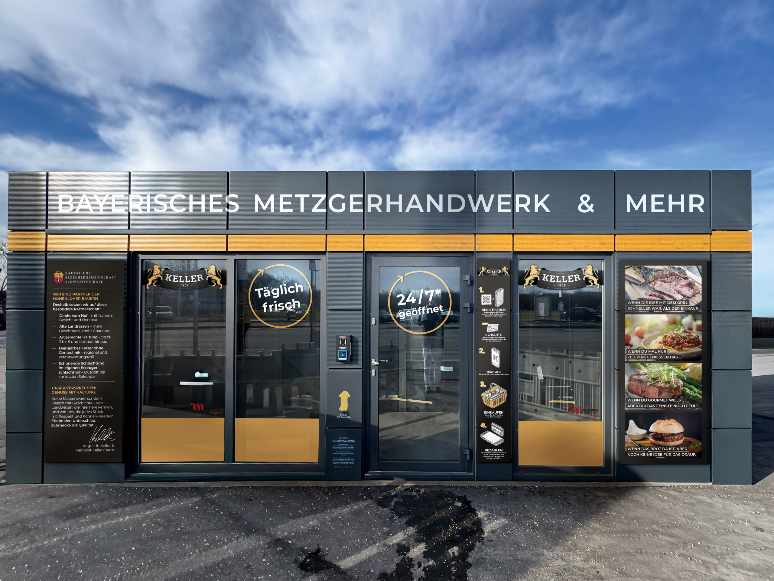 Front des 24/7 Smart Stores in Ergolding 